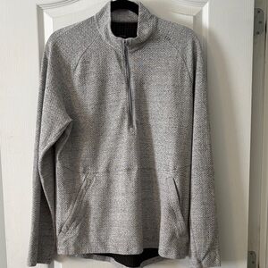 lululemon athletica Men's Heather Gray Zip-Up Sweater